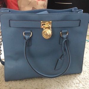 Michael Kors Hamilton Satchel in Light Blue